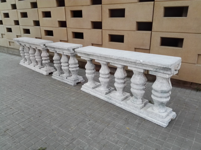 balaustre barandilla porex 96x199x43.5 (70eu.) 2u 96x97x43.5 (55eu.) 1u